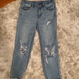 Ripped boyfriend jeans
